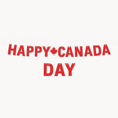 "Happy Canada Day" 7ft Letter Banner Decoration
