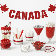 Sparkling Canada Day Glitter Letter Banner
