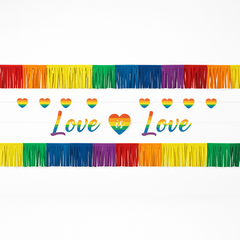 "Love is Love" Pride Rainbow Letter Banner Set, 4-Pack