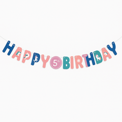 Unicorn Wishes Birthday Banner - Customizable Age
