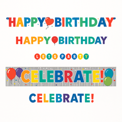 Vibrant Birthday Celebration Banner Set