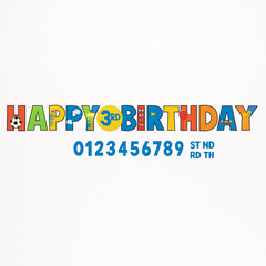 Party Town Jumbo Gaming Birthday Banner Kit