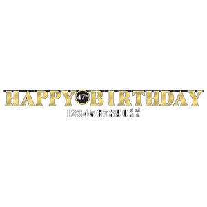 Better with Age Customizable "Happy Birthday" Banner Decoration, 10-ft