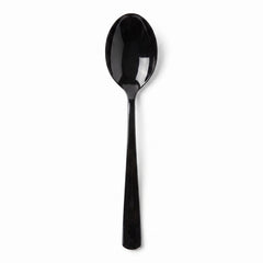 Elegant Black Plastic Serving Spoon - 9.75"