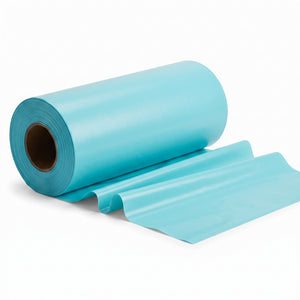 Robin's Egg Blue Plastic Table Cover Roll - 40" x 100'