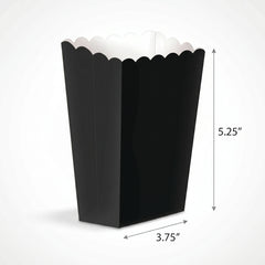 Mini Black Popcorn Treat Boxes, Pack of 5