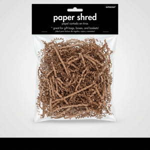 Brown Crinkle Paper Shreds for Gift Wrapping, 2 oz