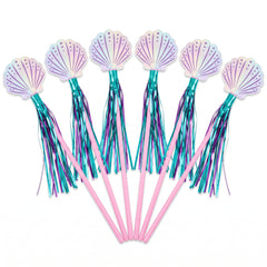 Shimmering Mermaid Seashell Party Wands - 6 Pack