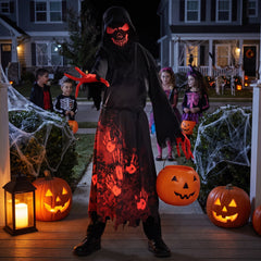 Kids' Hooded Horror Skeleton Halloween Costume