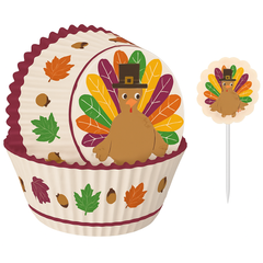 Thanksgiving Baking Cups & Picks Set