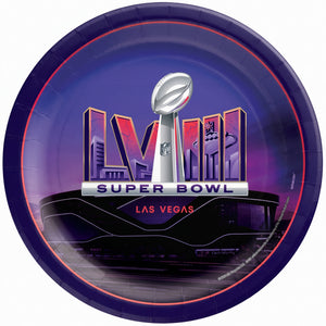 Super Bowl LVIII 6.75" Round Paper Plates