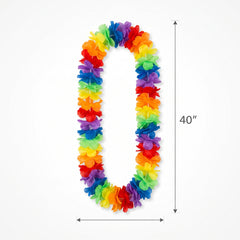 Vibrant Hawaiian Multi-Color Lei