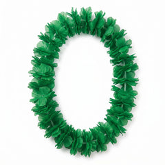 St. Patrick's Day Lei Necklace - Green Shamrock Party Accessory, Full Lightweight Irish Costume Necklace, 40 Inch