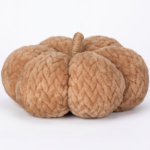 Tan Terry Herringbone 7" Pumpkin Decoration