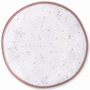 Rose Gold Trim Melamine Appetizer Plate - 6.25"