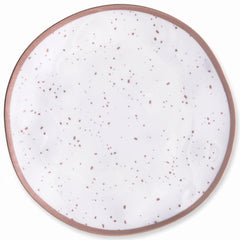 Rose Gold Trim Melamine Appetizer Plate - 6.25"