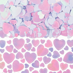 Iridescent Heart Confetti for Celebrations