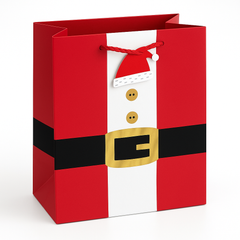 Mini Santa Belt Glossy Christmas Gift Bag