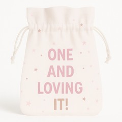 "One and Loving It" First Birthday Fabric Favour Pouch