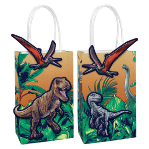 Jurassic World DIY Dinosaur Kraft Gift Bags - 8 Pack