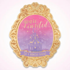 Disney Princess "Once Upon a Time" Glitter Invitations - 8 Pk