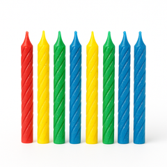 Glitter Spiral Birthday Candles - Multi-Color Set