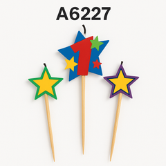 Star Birthday Candle Set with Number 2