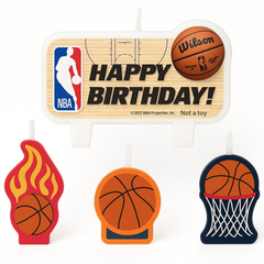 NBA Basketball Birthday Candle Set by Wilson - 4 Pack