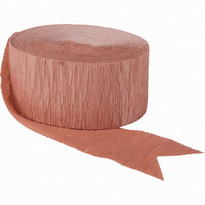 Rose Gold Crepe Streamer - 81 ft