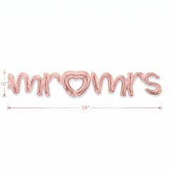 Rose Gold "Mr & Mrs" Foil Balloon Banner