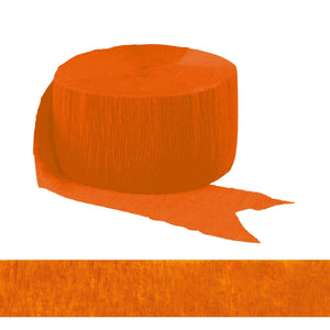 Orange Crepe Streamer - 81 ft.