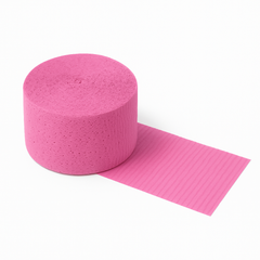 Bright Pink Crepe Streamer Roll - 81 Feet