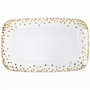 Elegance Gold Dot Plastic Tray - 11" x 18"