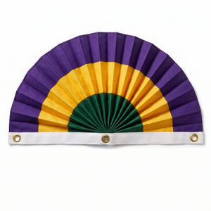 Vibrant Mardi Gras Fabric Bunting Garland - 30" x 60"