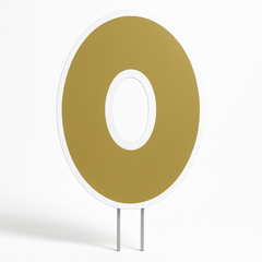 Gold Number 0 Yard Sign for Celebrations