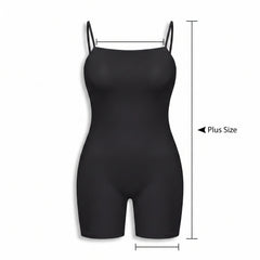 Plus Size Black Biker Bodysuit - Halloween Costume Essential