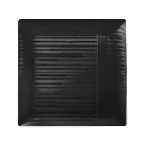 10.25 In. Black Zen Design Plates | 10 Count