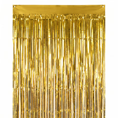 Gleaming Gold Metallic Door Curtain - 3' x 8'