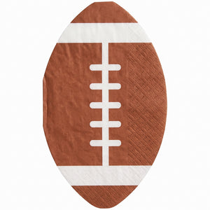 Football Shaped Beverage Napkins - 6.5 In. x 6.5 In. - 40 Pack