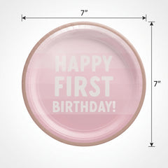 Baby's First Birthday 7" Round Paper Plates