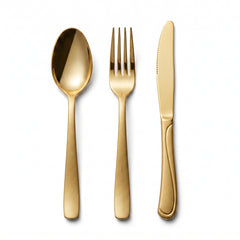 Gold Plastic Cutlery Set - 32 Pieces - 7.5 in.
