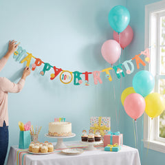 All Smiles Happy 10th Birthday Banner