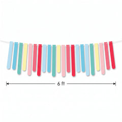 Vibrant Pastel Card Sticks Banner for Birthdays