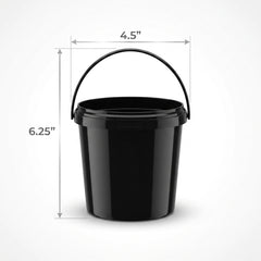 Black Plastic Favor Pail for Parties