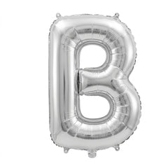 Silver Letter "B" Foil Balloon | 34"