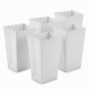 Mini White Popcorn Treat Boxes - 5 Pack