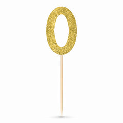 Glitter Gold Number 0 Picks, 7.5-Inch, 4-Pack