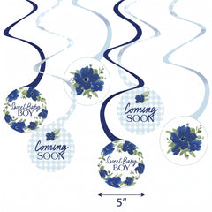 Baby in Bloom Spiral Hanging Decorations