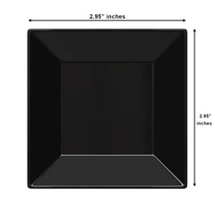 2.75 In. | Black Square Miniature Plates | 960 Count
