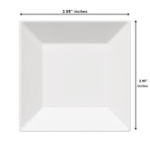 2.75 In. White Square Miniature Plates | 20 Count